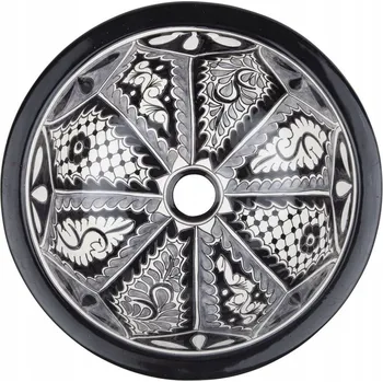 Umyvadlo Umyvadlo zápustné do desky kulaté Cerames Mexické umyvadlo černé