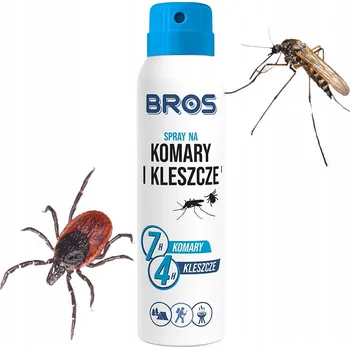 Přípravek proti hmyzu Spray Na Komary I Kleszcze BROS Odstraszacz hmyzu do 7 hodin Ve Spreji 90 ml