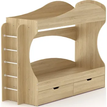 Postel Slevadoma Patrová postel BRIZ 190x70 | DUB SONOMA Barva: dub sonoma