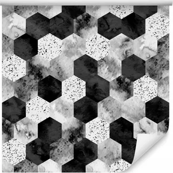 Fototapeta Tapeta do Ložnice Černobílá Geometrická Dekorace