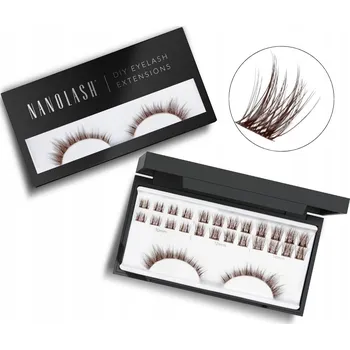 Umělé řasy Hnědé trsy řas pro snadnou aplikaci doma DIY DIVINE Nanolash