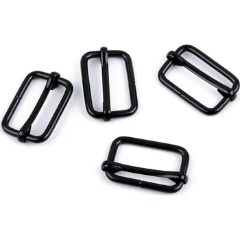 Posunovač na popruhy šíře 25 mm, malé, 5 černý lak