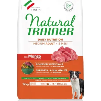 Krmivo pro psa 2x12 kg Nova foods Trainer Natural Medium Beef, Rice & Ginseng