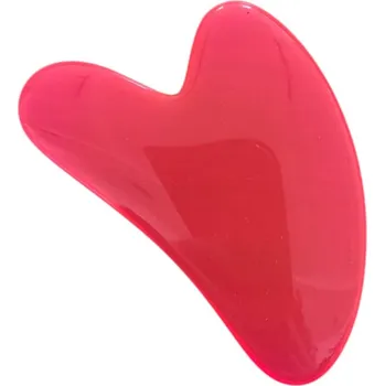 Kosmetický štětec Masážní pomůcka Gua Sha - neonově růžová