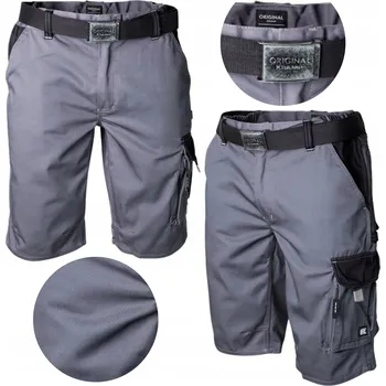Pánské kraťasy Kraťasy s páskem, pánské, odolné šortky na léto, rybářské, šedé, velikost M