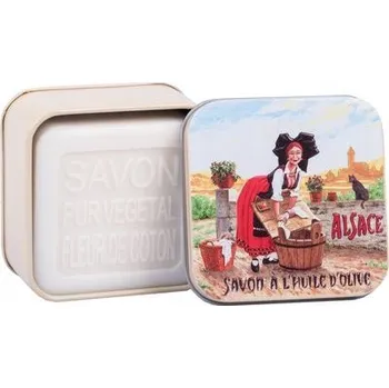 Koupelová kosmetika Marseillské mýdlo La Savonnerie de Nyons KVĚT BAVLNY BOX pračka 100g