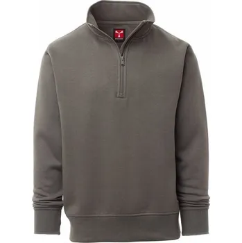 Pánská mikina Payperwear Mikina Carson se stojáčkem a barevně sladěným zipem Barva: šedá ocelová, Velikost: XXS