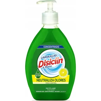 Mycí prostředek Prostředek na mytí nádobí s pumpičkou DISICLIN 600ml citron