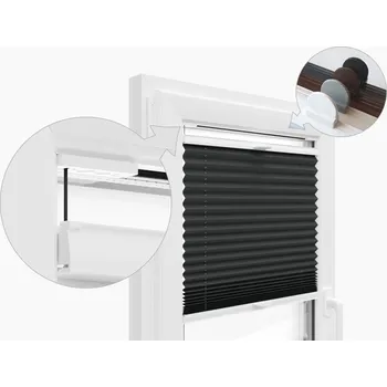 Roleta ZEBRA-SHOP PLISSÉ LUX / SIMPLE / GRAFIT / PP162 - INVAZE Šířka v cm: 23, INVAZE: 111 - 150