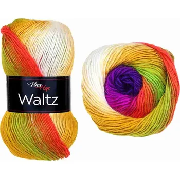 Vlna - Hep příze Waltz 5720 jarní zelená, fialová, zlatá