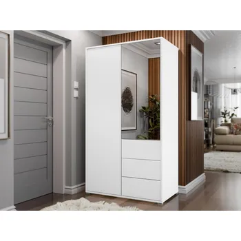 Šatní skříň Šatní skříň se zrcadlem Alekto 2D3SZ AK13, Barva: Bílá MIRJAN 5903211388156