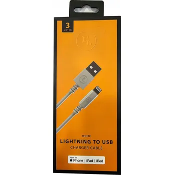 Datový kabel Kabel FORETAGSLANKEN USB - Apple Lightning 3 m bílý