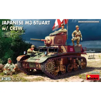 Plastikový model 1/35 Japanese M3 Stuart w/ Crew (5 fig.)