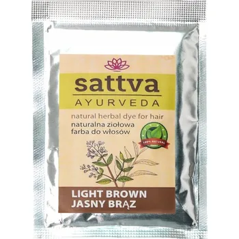 Barva na vlasy Henna na vlasy Sattva odstíny hnědé - Světle hnědá