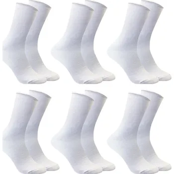 Pánské ponožky PESAIL Pánské zdravotní ponožky LM2010 6 páry Bílá 44-47