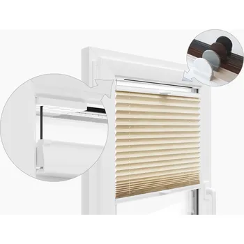 Roleta ZEBRA-SHOP PLISSÉ LUX / DOLOMIT / KRÉMOVÝ MELÍR / PD301 - INVAZE Šířka v cm: 25, INVAZE: 111 - 150