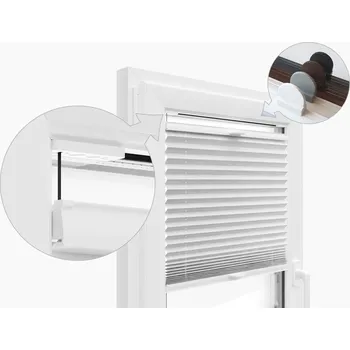 Roleta ZEBRA-SHOP PLISSÉ LUX / DOLOMIT / SV. ŠEDÝ MELÍR / PD306 - INVAZE Šířka v cm: 21, INVAZE: 151 - 190