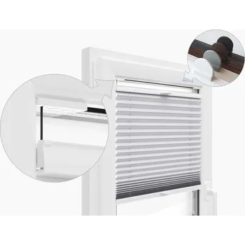 Roleta ZEBRA-SHOP PLISSÉ LUX / ZATEMŇUJÍCÍ / BÍLÁ / PX901 - INVAZE Šířka v cm: 22, INVAZE: 111 - 150