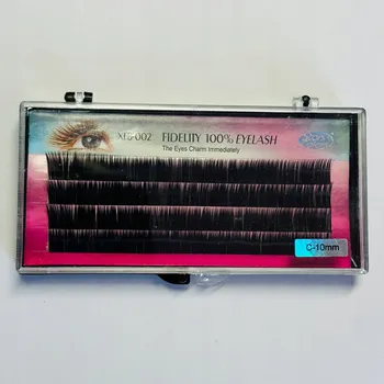 Umělé řasy Hedvábné řasy pro objemové prodlužování, zakřivení C, tloušťka 0,15 mm, délka 12 mm