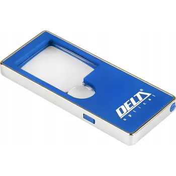 Lupa Kompaktní ruční lupa Delta Optical 3x s LED/UV podsvícením, 3 režimy