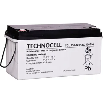 Trakční baterie AKUMULÁTOR AGM TECHNOCELL TCL 12V 150Ah, životnost 10 let+