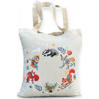 Nákupní taška Lesní svět Taška plátěnka- Zimní