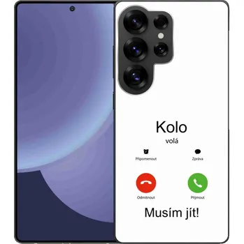 Pouzdro na mobilní telefon Gelový kryt mmCase na Samsung Galaxy S25 Ultra - kolo volá bílé pozadí