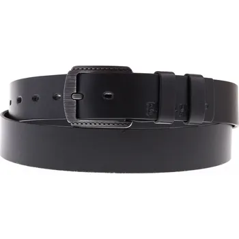 Opasek Pánský kožený opasek Black Hand 101-98 černý Velikost = obvod pasu (cm): 85 cm