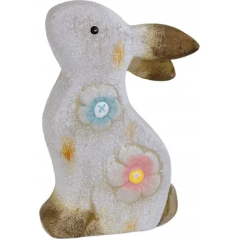 Velikonoční dekorace Velikonoční figurka keramický zajíc 15,5 cm