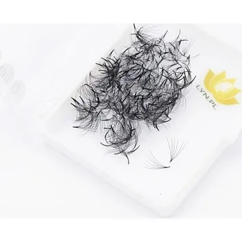 Umělé řasy VĚJÍŘKY ŘASY TRSY HEDVÁBNÉ 6D-0,07 ZAKŘIVENÍ D - 250 KS #467 - 9 mm