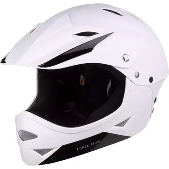 Cyklistická přilba FORCE přilba DOWNHILL junior, bílá matná S - M