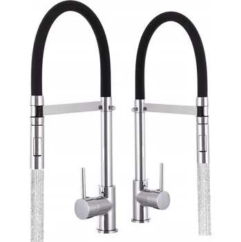 Vodovodní baterie Stojánková kuchyňská baterie APKOMFORT VENTO černá, stříbrná