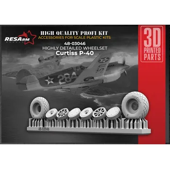 Plastikový model 1/48 Curtiss P-40 wheels set type 1