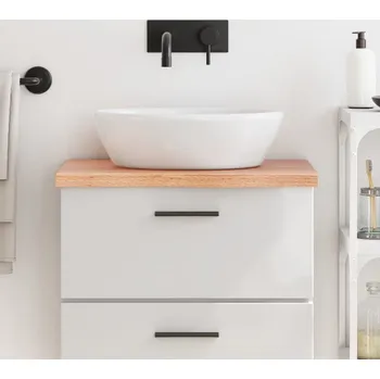 Deska pod umyvadlo vidaXL Koupelnová deska 60x40x (2-4) cm ošetřený masiv [3156009] Barva: světle hnědá