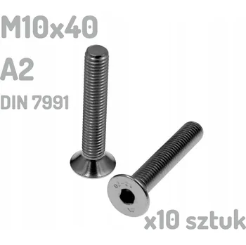 Šroub Nerezový šroub A2 M10x40 mm DIN 7991 INOX x10 kusů