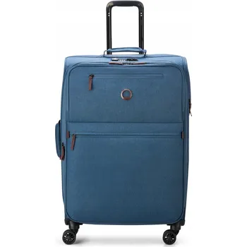 Delsey Maubert 2.0 střední modrý textilní kufr na kolečkách 69 cm