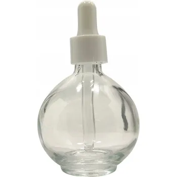 Láhev SKLENĚNÁ LÁHEV KULATÁ KOULE 75 Ml Bezbarvá na Lak, Olej, Sada s Pipetou