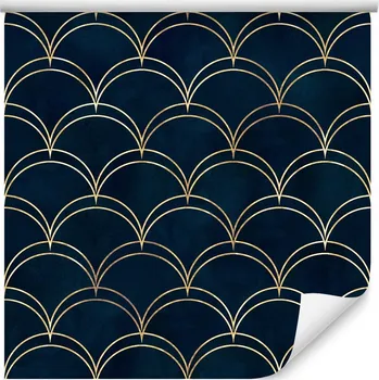 Fototapeta Dekorativní tapeta Tmavě modrá GEOMETRICKÝ vzor