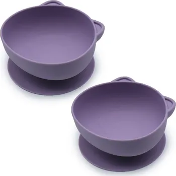 dětská jídelní sada Dětská silikonová miska s přísavkou 2ks, Melii, kočka