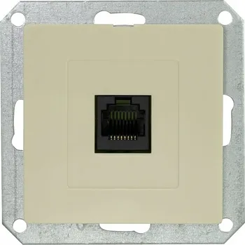Elektrická zásuvka Internetová zásuvka do zdi Timex-Elektro béžová