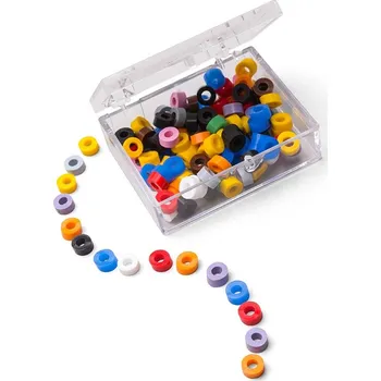 Silikonové kroužky pro barevné kódování, různé 100 kusů v balení