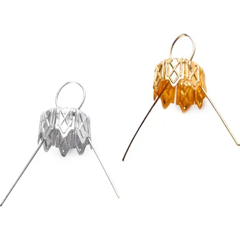 Vánoční dekorace Očka na baňky / záponky s kaplíkem, Balení 100 ks, Varianta 4 791/253/002 zlatá