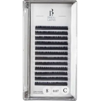 Umělé řasy Řasy na prodlužování Beauty Lashes Mink Matt 14 mm 0,07 C
