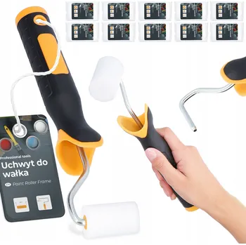 Malířský váleček 10x VÁLEČEK MALÍŘSKÝ Pěnový 5 cm Náhradní Pro Malování Laků Barev Houbička DRŽÁK H0