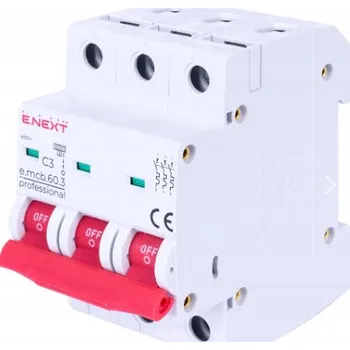 vypínač Jistič PRO. C3 3A 3P Vstup pro propojovací lištu