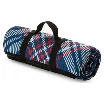 Pikniková deka Pikniková Deka Podložka HARMONY tmavě modrá+červená