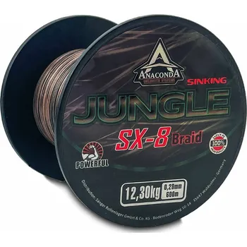 ŠŇŮRA ANACONDA JUNGLE SX-8 BRAID 600m 0,22mm – Pletená šňůra
