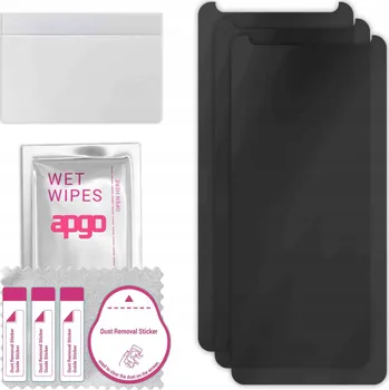 Pouzdro na mobilní telefon 3x Hybridní Sklo s filtrem soukromí pro LG Q9, PRIVACY