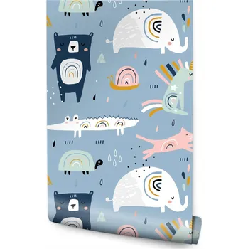 Fototapeta Tapeta pro děti - Duhová zvířátka /228718199