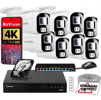 IP kamera MONITOROVACÍ SADA 8MPx IP POE – 8 KAMER S DETEKCÍ ZVUKU